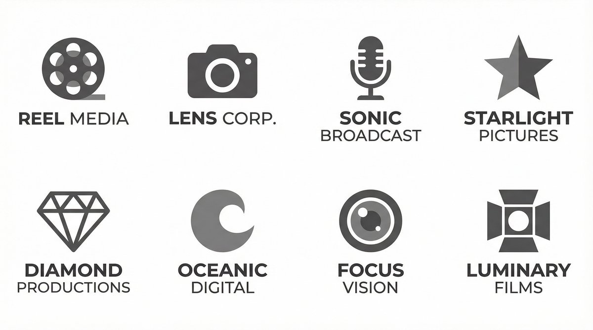 蜜桃传媒合作影视品牌Logo墙